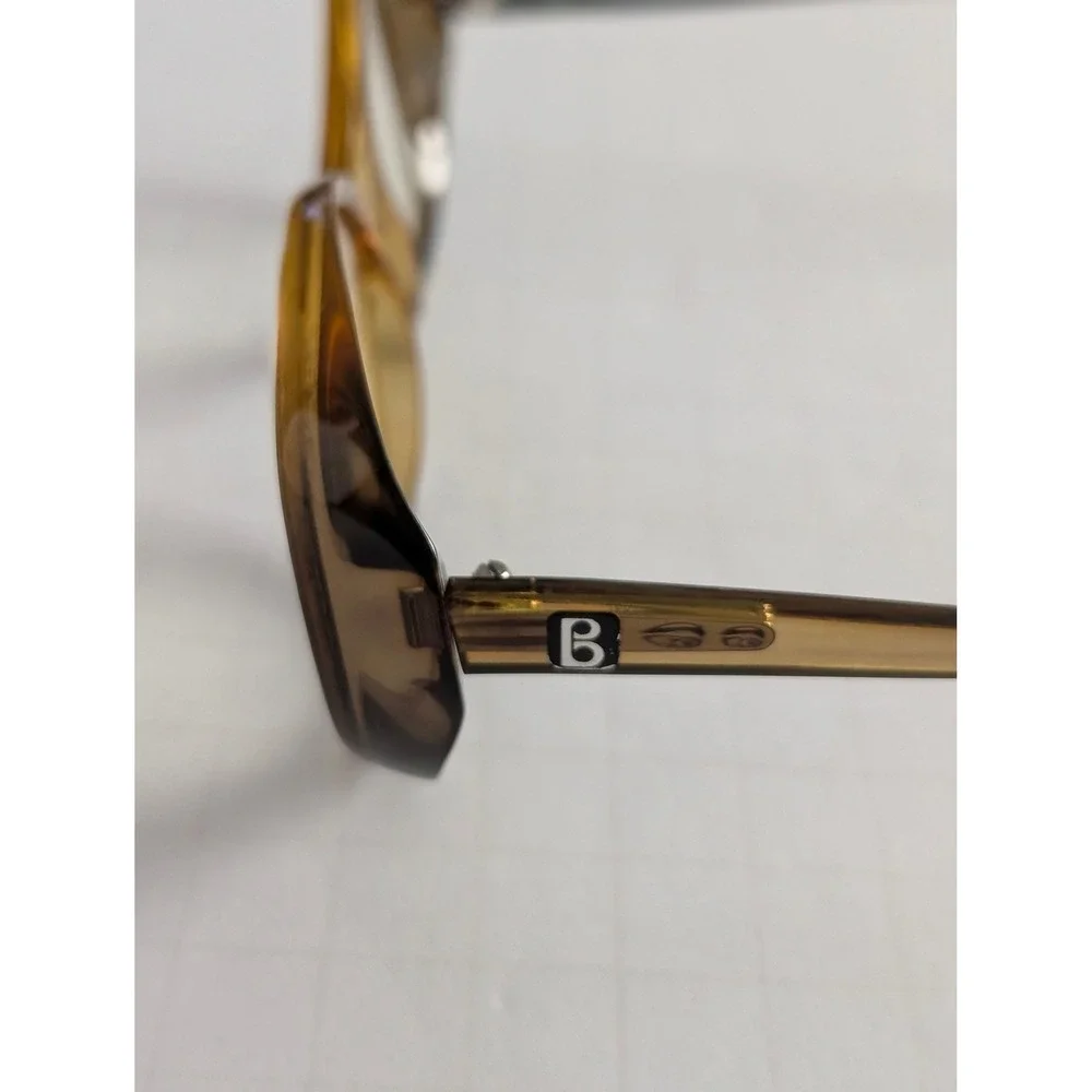 T. Brogan Optyl 8730-20 VTG Round Eyeglass Frame Amber Tortoise Germany 56-16